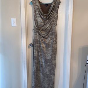 Floor length formal dress gold